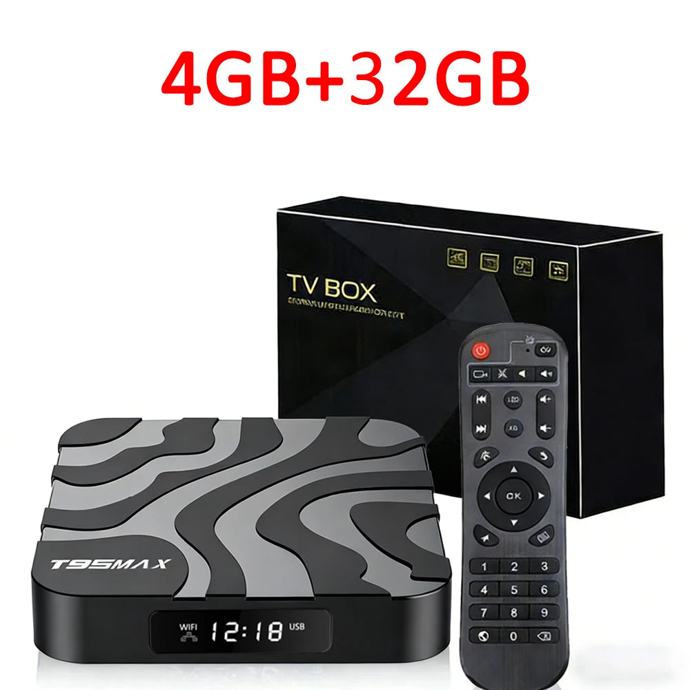 New Android TV Box T95Max Android 16 Allwinner H618 8GB+256GB 2.4&5G Dual Wifi BT5.4 Media Player 4K 8K Video HDR10+ Set Top Box