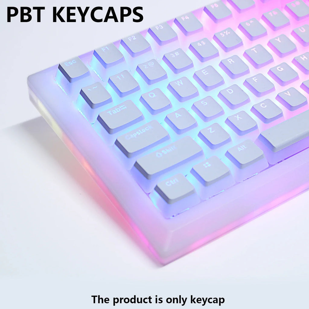 2025 PBT Pudding Keyboard Keycap OEM Profile 129 Keys Key Cap for Mx Hot Swap Mechanical Keyboard Switch Transparent RGB Keycaps