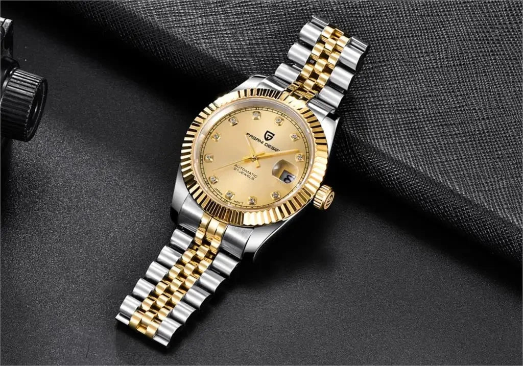 PAGANI DESIGN 2026 Mens Automatic Watch Japan NH35A/8215 Movement 42mm Stainless Steel Sapphire Glass 100M Waterproof Business