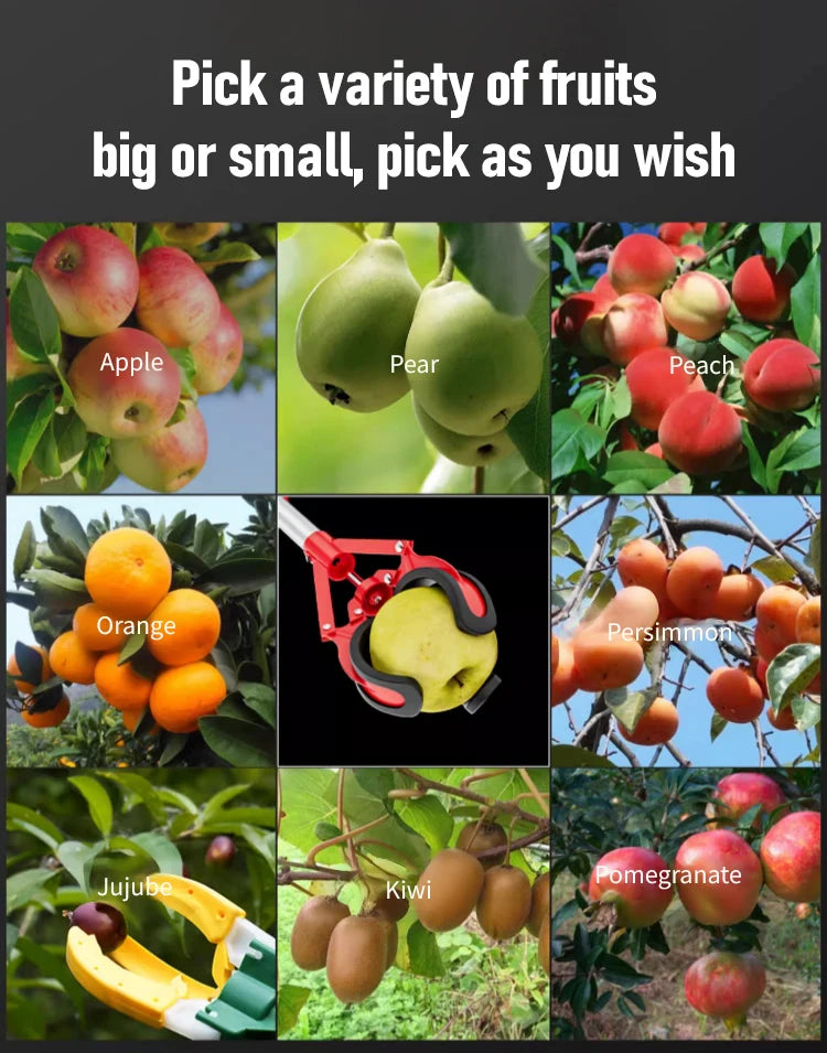 Garden fruit and vegetable picking tools high pruning retractable lengthened three claws