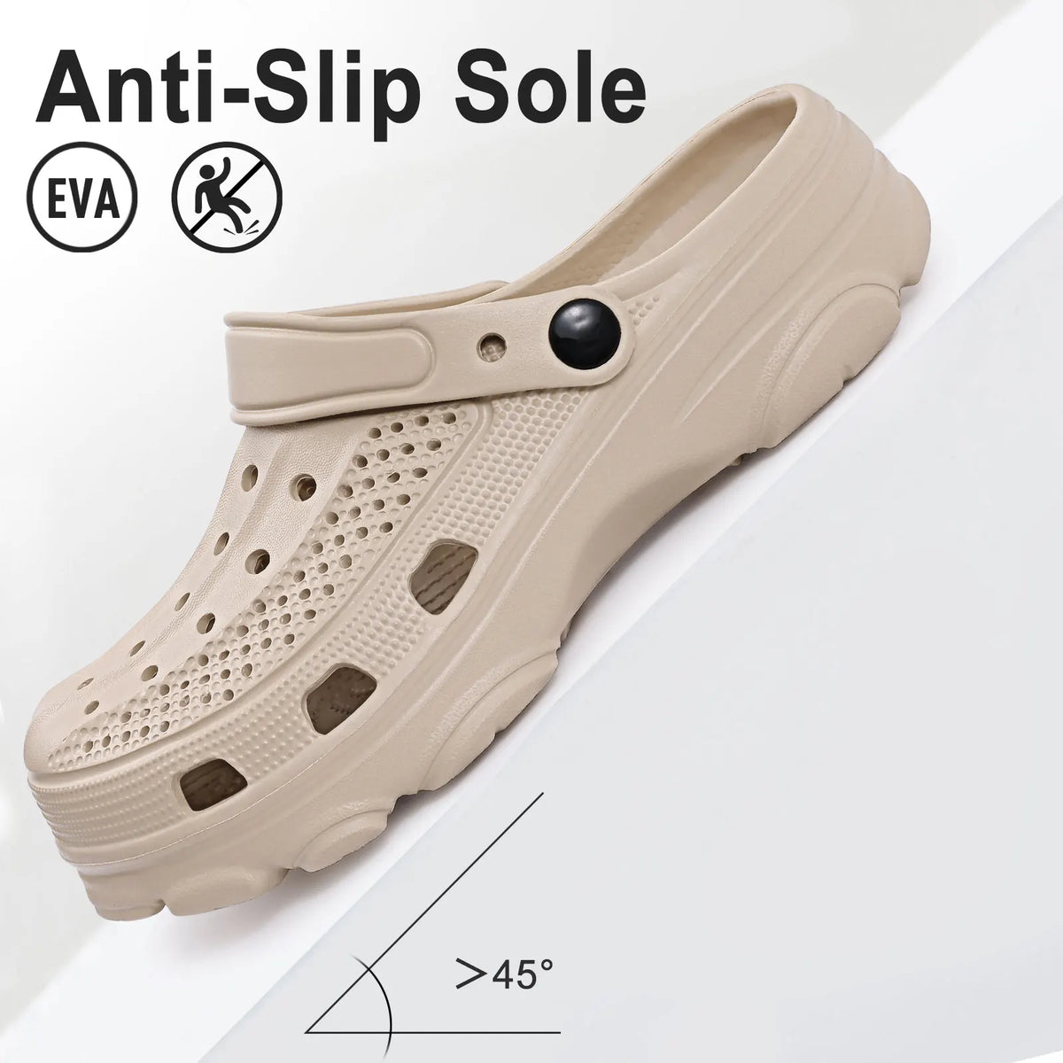 Comwarm Men Clogs Slippers Breathable Garden Sandals Non-Slip Comfort Beach Shoes Men Sandals Indoor Outdoor Casual Fishing Shoe