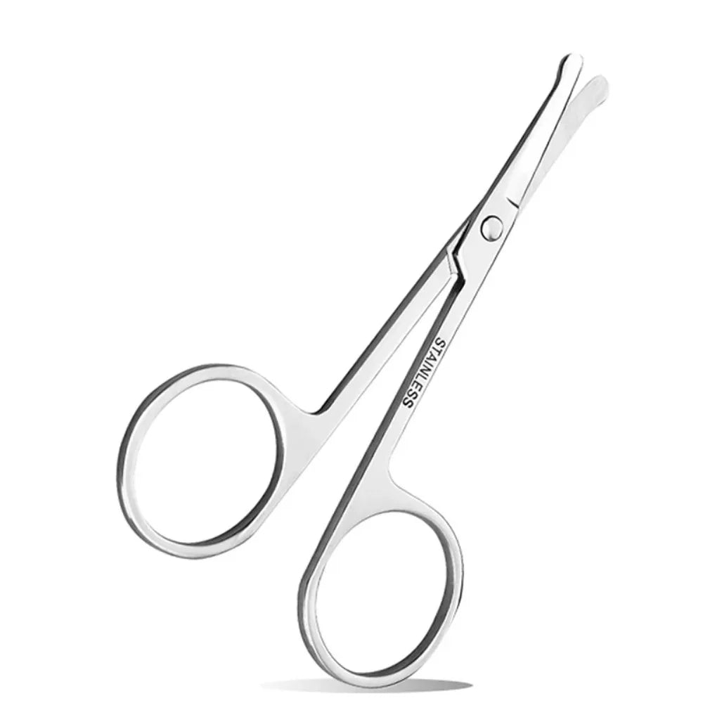 Stainless Steel Round Safety Scissors Eyebrow Makeup Scissor Beauty Nose Hair Trimmer Scissors Eyebrow Face Razors Beauty Tool
