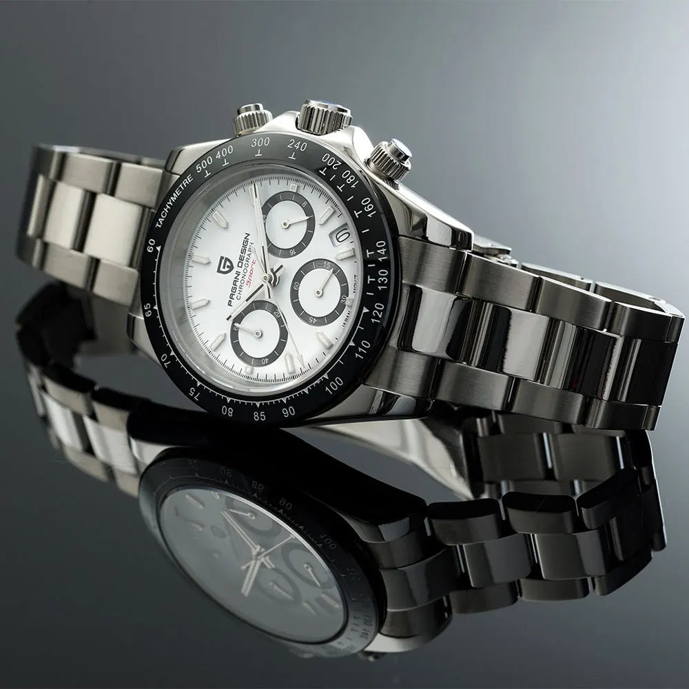 New 1644 PAGANI DESIGN 40mm Men Watch Multifunction Chronograph Sapphire Glass 100M Waterproof Quartz Watch for Men Reloj Hombre