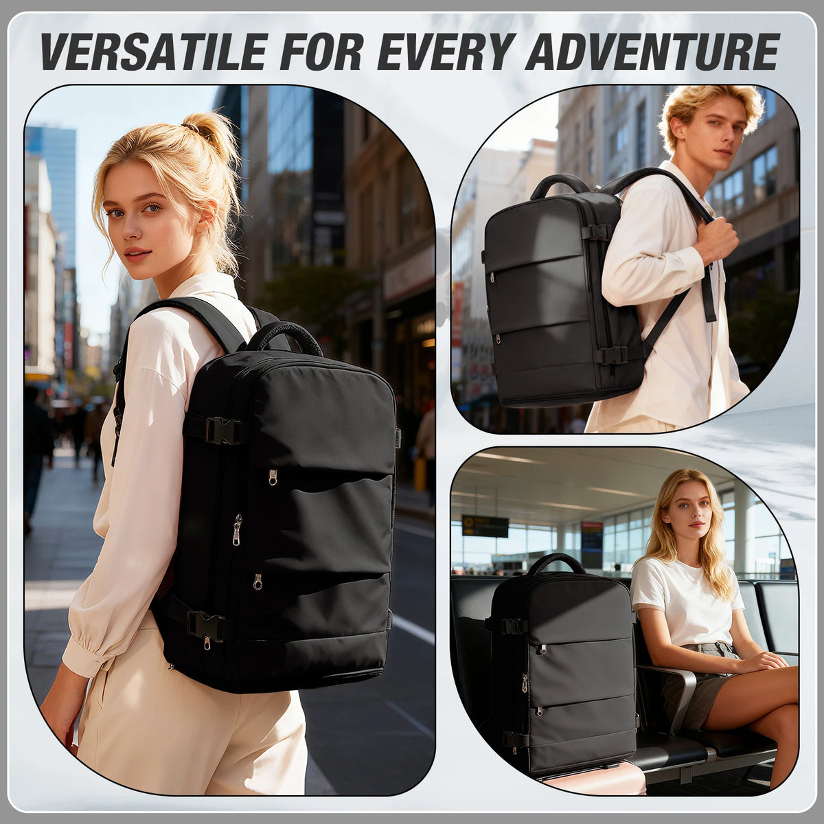 Women Men Hand Luggage Backpack Business College Laptop Travel Backpack Waterproof Carry on  Airplane Ryanair Backpack 40x30x20