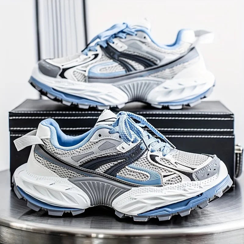 Men'S Breathable New Mesh Thick-Soled Chunky Ah Gan Men'S Shoes Casual Height-Increasing Popular Sneakers