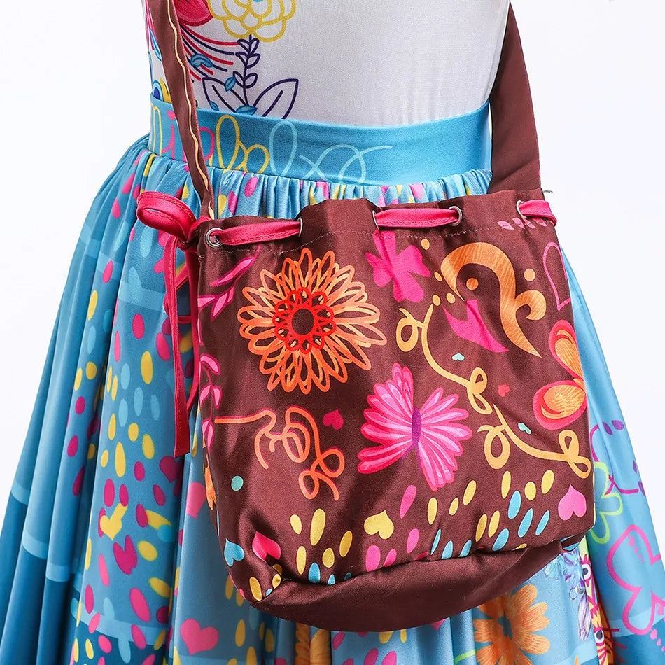 Children Princess Dress Kids Flower Madrigal Cosplay Costume Girls Mirabel Christmas Halloween Clothes Summer Outfit 2-10 Years
