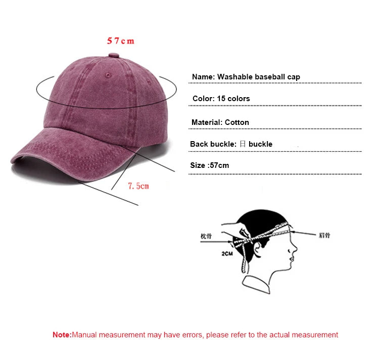 Custom DIY Logo Dad Hat Vintage Cotton Baseball Cap Unisex Sports Cap Adult Washable Cowboy Trucker Cap
