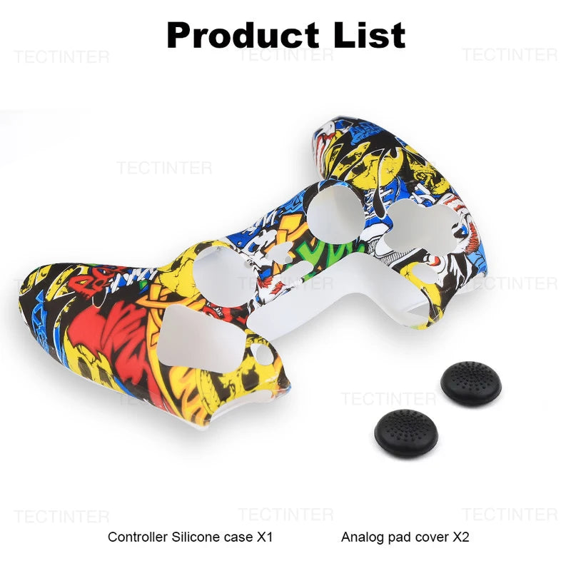 Protective Cover Skin for Playstation 5 Controller Anti-slip Silicone Case for PS5 Slim Gamepad Cover Thumb Grips Accessories