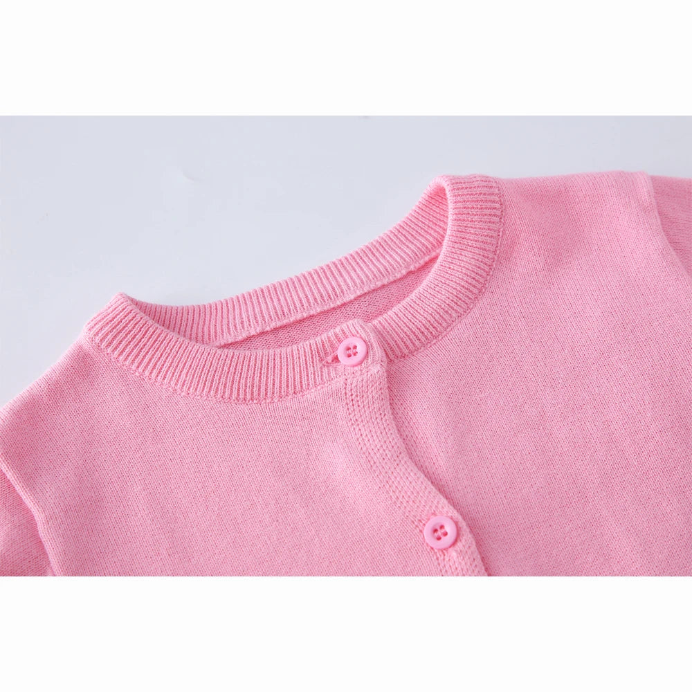 Autumn Girls Clothes Baby Casual Cardigan Solid Open Stitch Boys Soft Coats Children Sweaters Toddler Knit Jackets Full Sleeve