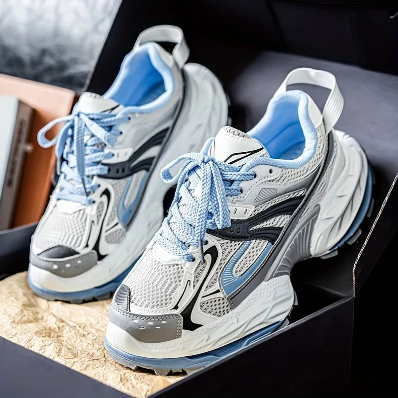 Men'S Breathable New Mesh Thick-Soled Chunky Ah Gan Men'S Shoes Casual Height-Increasing Popular Sneakers
