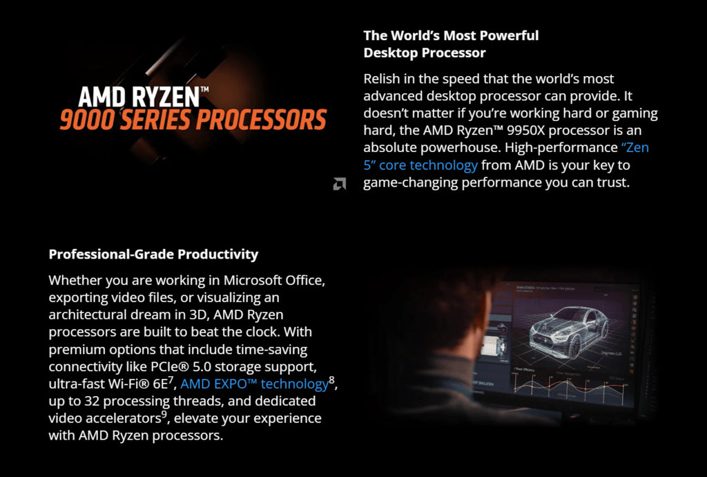AMD Ryzen 9 9950X3D New  Processor 5.7GHz 16-Core 32-Thread 144MB Socket AM5 but without cooler