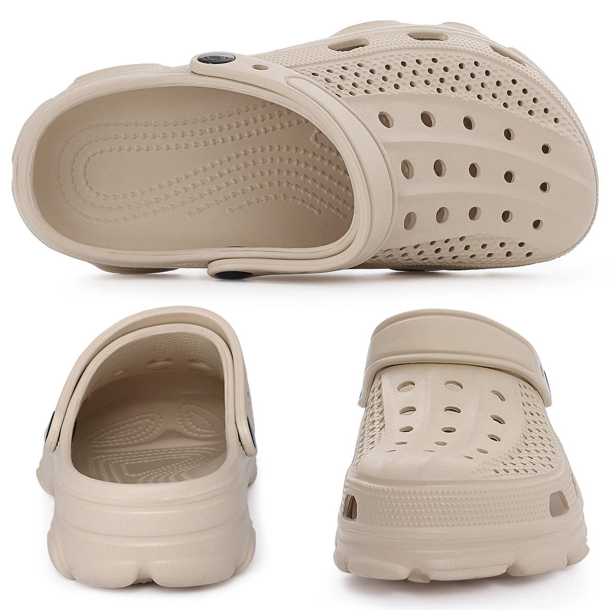 Comwarm Men Clogs Slippers Breathable Garden Sandals Non-Slip Comfort Beach Shoes Men Sandals Indoor Outdoor Casual Fishing Shoe