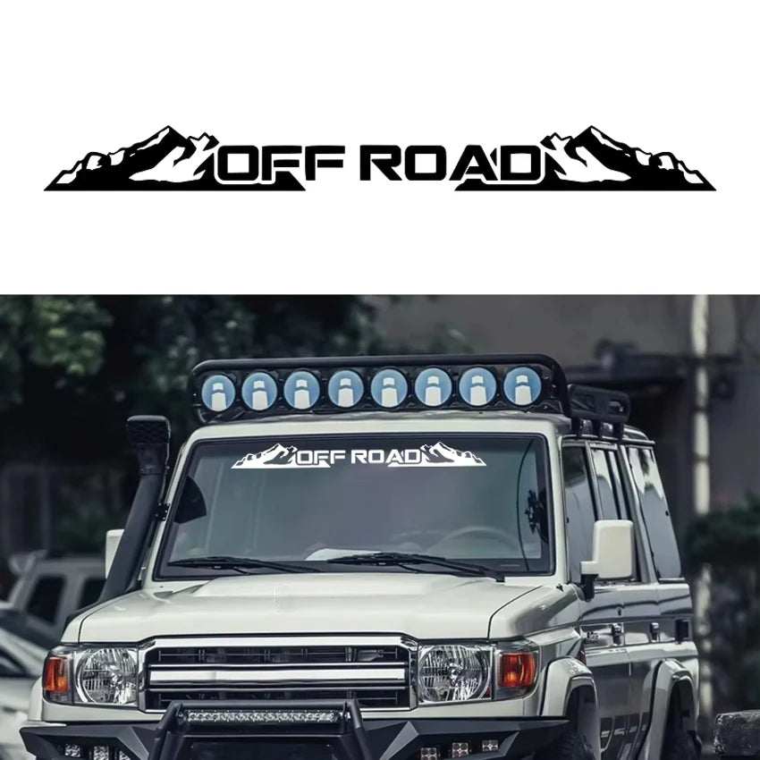 100cmX9cm For OFF ROAD - Windshield Banner Car Stickers Vinyl Decal Back Window Sticker Fits 4x4 Mud Off Road Auto