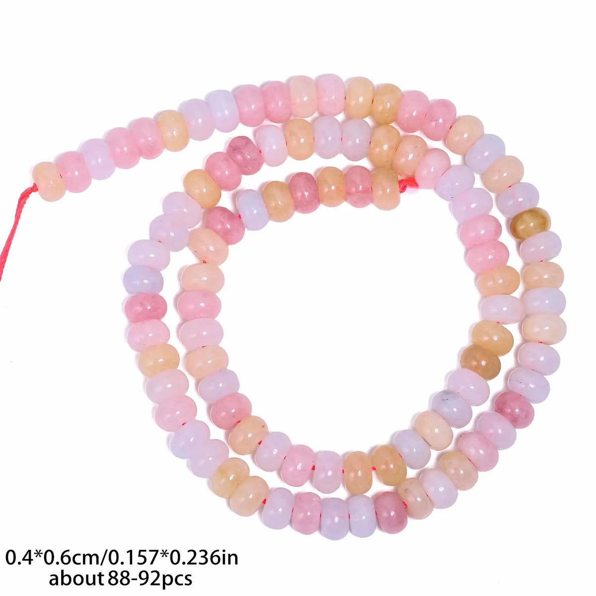 4x6mm Abacus Shape Jade Stone Beads Multicolor Mixed Spacer Beads for Jewelry Making Handmade DIY Bracelet Necklace Pendant