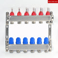 Stainless Steel S304 Underfloor Heating Manifold Kit with Flow Meter and Thermostatic Screw G1"*50MM