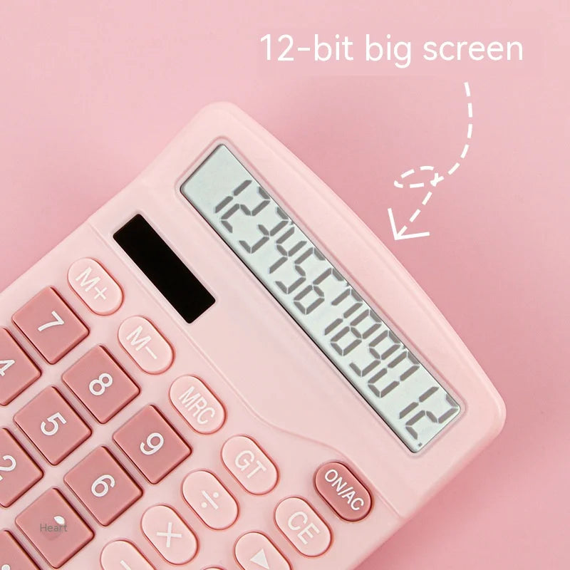 Solar Calculator with Dual Power Supply, 12 Digits, Electronic Calculator, Home, Office, School, Financial, accounting Tools