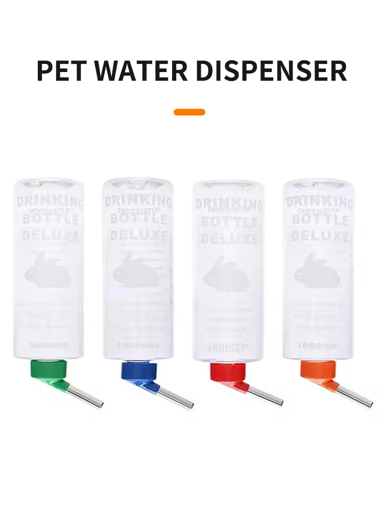 1000ml Random Color Small Animals Drinker Auto Drinking Hangable Water Bottle for Rabbit Guinea Pig Parrot Rabbit Feeder