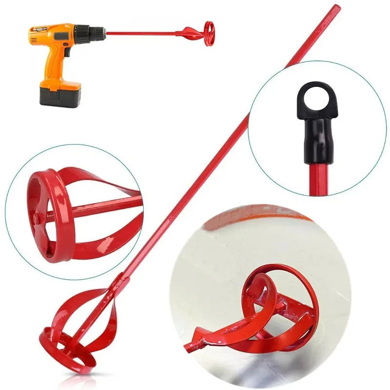 Hexagon Shaft Plaster Paint Mixer Mixing Paddle Rod For Electric Drill Construction Agitator Putty Cement Grouting Mortar Tool