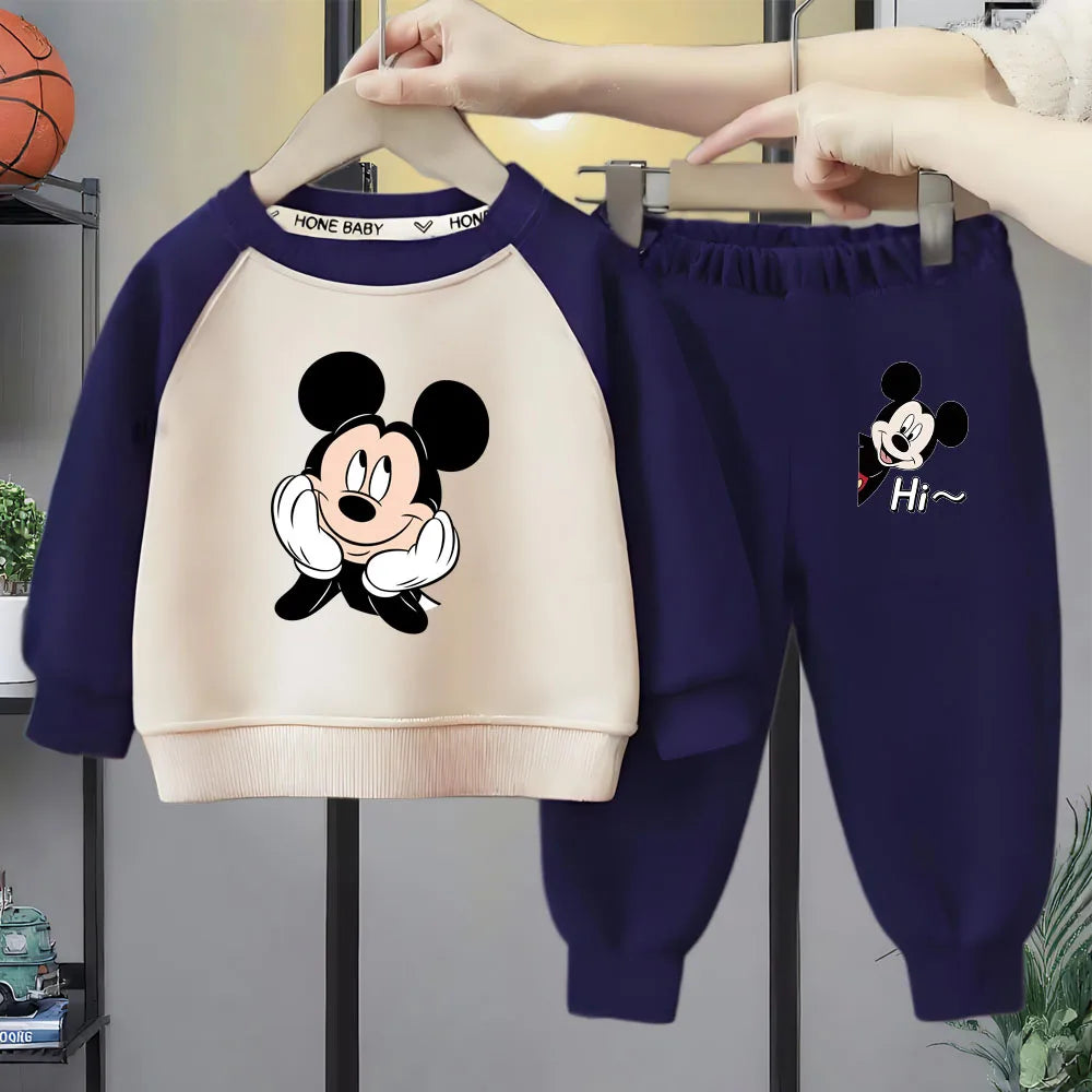 Boys O Neck Spliced Long Sleeve Hoodies Sets Spring/autumn Chidren Clothing Set Baby Kids Casual Sweatshirt Suit New Tracksuit