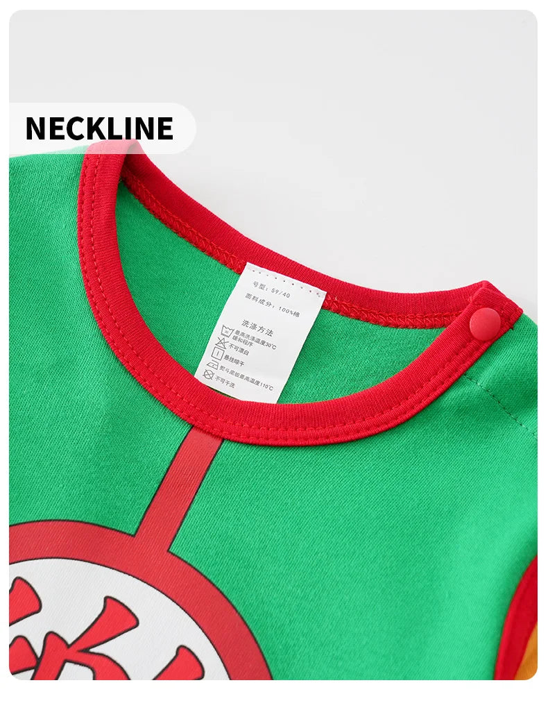 Fato de Bebé Menino Manga Comprida Cosplay Cartoon Macacão Roupa de Infante e Criança 100% Algodão Primavera e Outono
