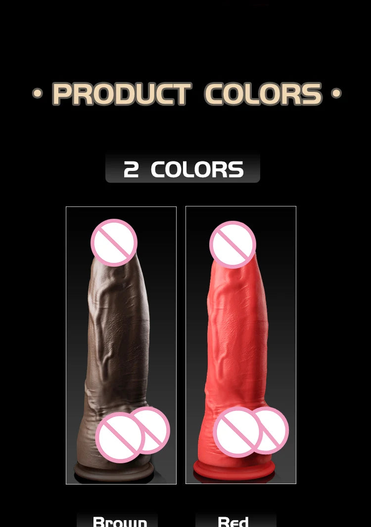 JYBL TITAN Liquid Silicone Dildo Soft Plug Adult Toy for Men Realistic Design Vibrating Option Available in Multiple Sizes