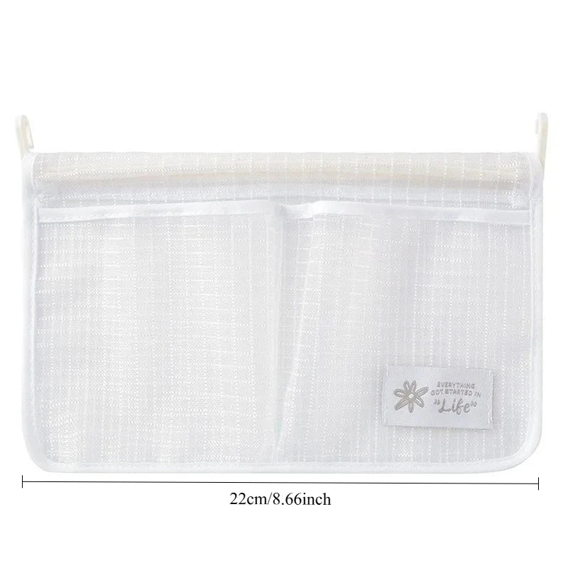 1PC Refrigerator Hanging Mesh Bag Double Compartment Storage Bag Fridge Side Door Organizer for Sauce Packet Kitchen Storage