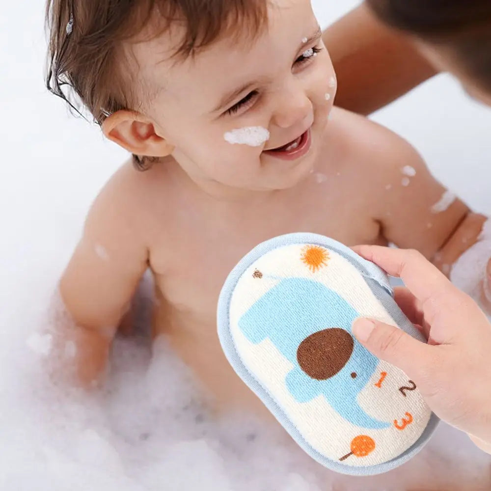 1PC Elephant Pattern Bath Sponge Comfortable Soft Towel Infant Children Rub Baby Rubbing Body Wash Sponge Bathroom Accessories