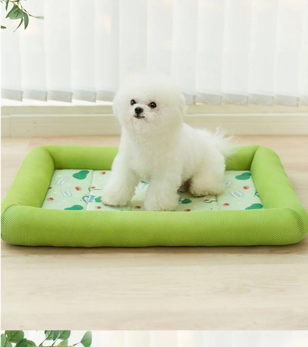 Cool Pet Mat Summer Dog Cooling Pad Breathable Non-stick Hair Waterproof Sleeping Cushion for Large Medium Small Dogs Cats