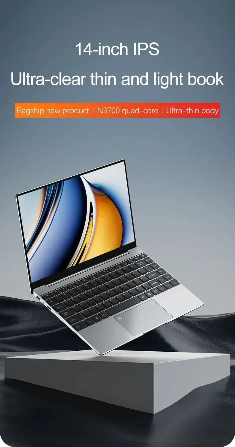 ultra-thin Laptop Intel Core i3 6th Processor 32GB RAM 1TB 2TB SSD 14.1 Inch Office Study Gamer Windows 11 Portable Notebook