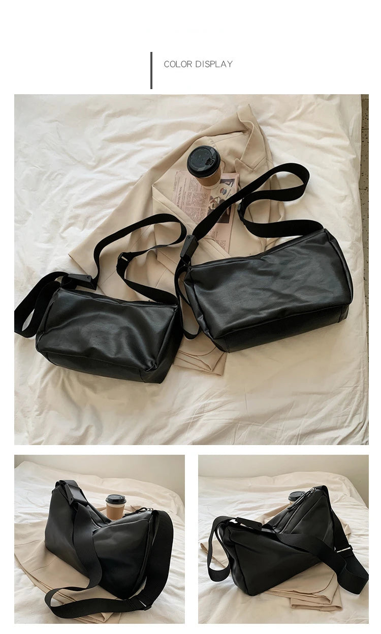 Tilorraine women bag leather large capacity single shoulder bag PU female versatile messenger bag retro style crossbody bag