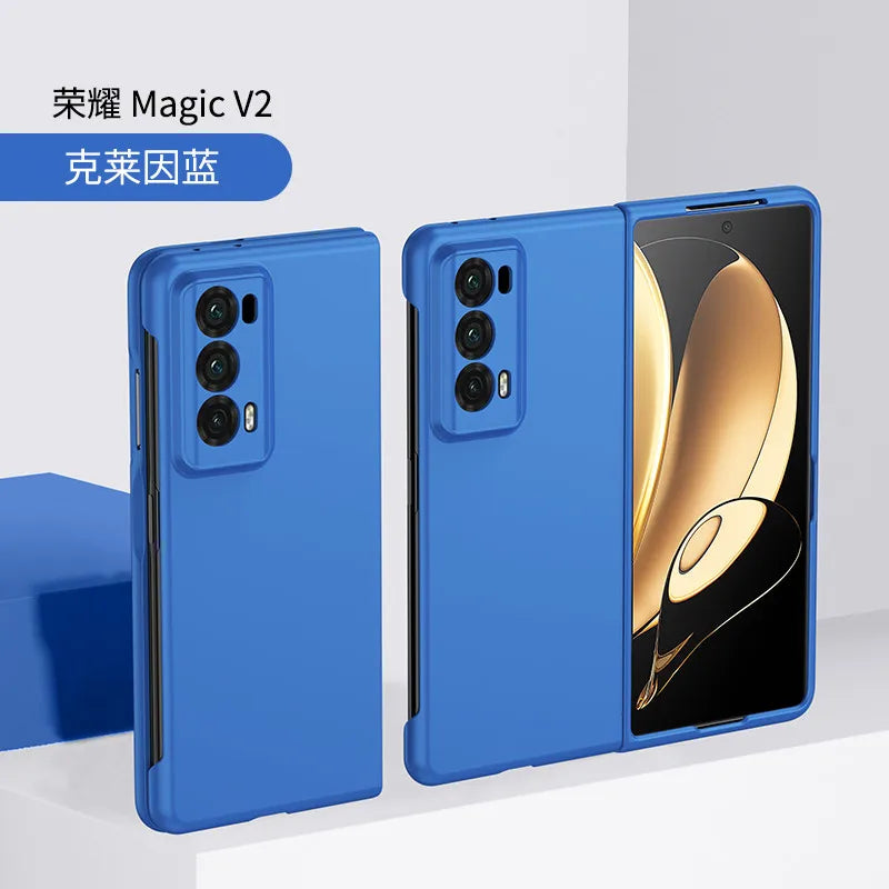PC Hard Shell Phone Case For Honor Magic V2 Solid Color Protective Cover