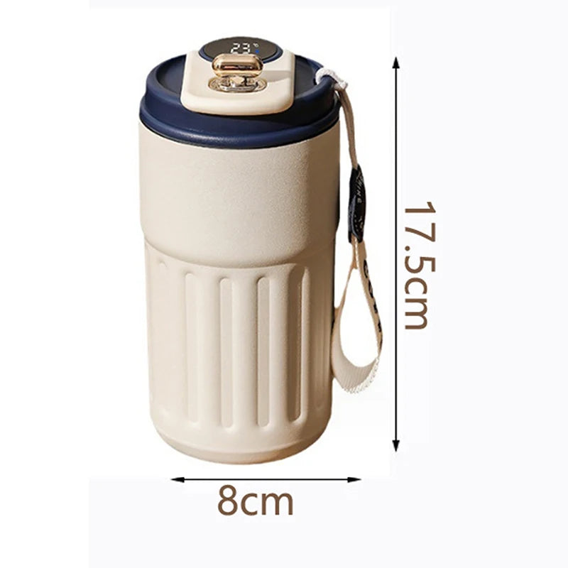 450Ml Insulated Cup 316 Stainless Steel Coffee Cup Temperature Digital Display Portable Sport Water Bottle Universal Water Cup