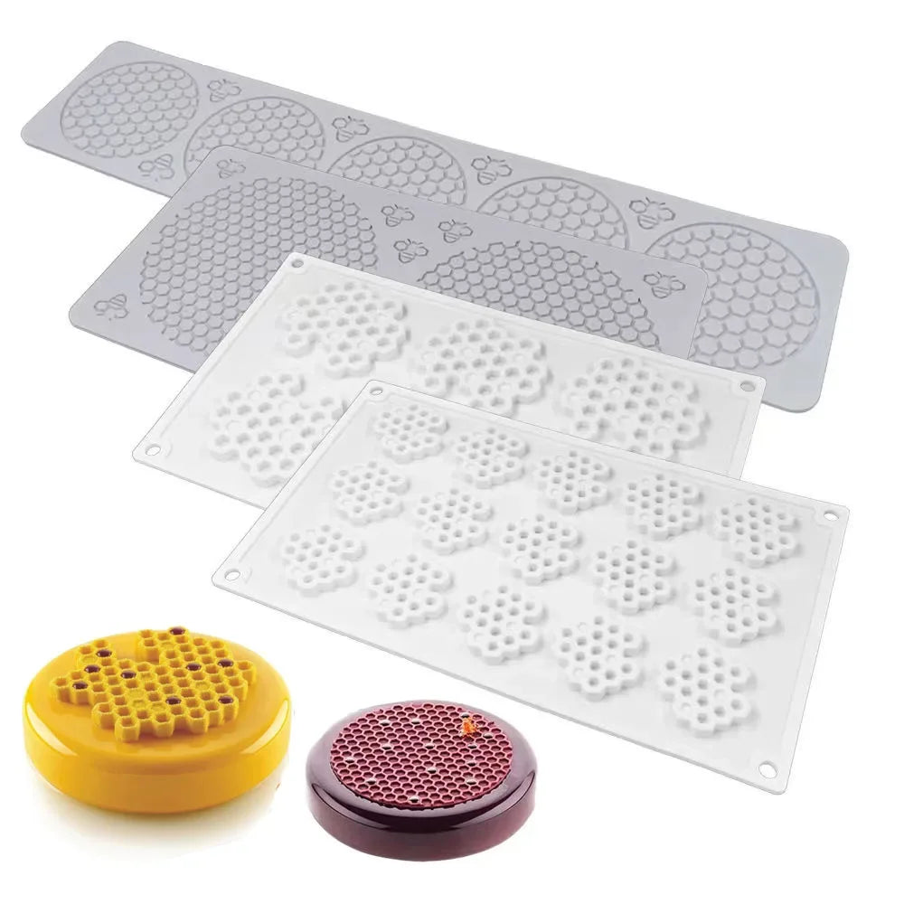 Honeycomb Mousse Cake Mold DIY Chocolate French Dessert Decoration Baking Silicone Mold Kitchen Baking Tool