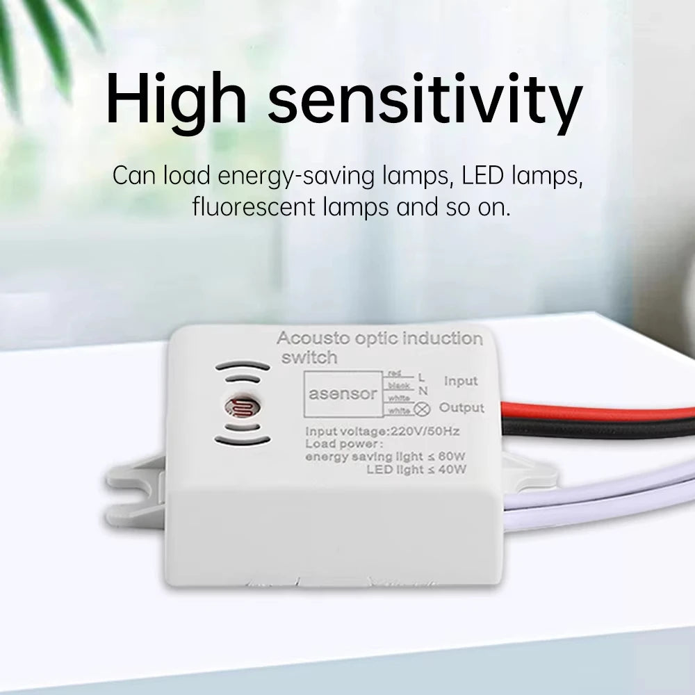 Sound Voice Sensor Switch Smart Switches Module Detector Auto ON/Off Switch Voice Control Switch Stair Corridor Home Improvement