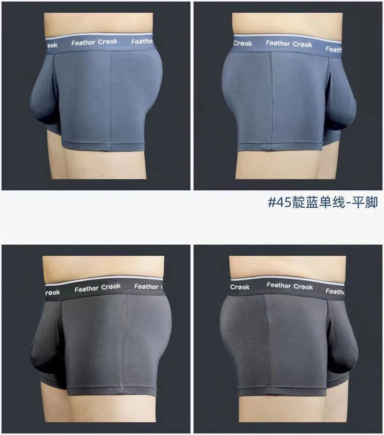 Men's boxers with big pockets sexy briefs men's underwear