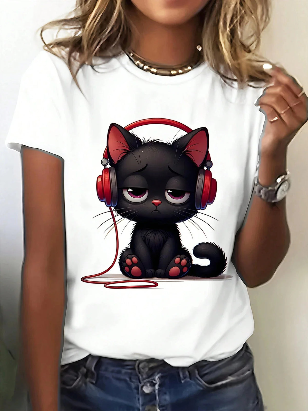 Women's T-shirt Design Is Simple and Exquisite, Soft and Comfortable, and Versatile Fashion Personality Graphic T Shirts Y2K Top