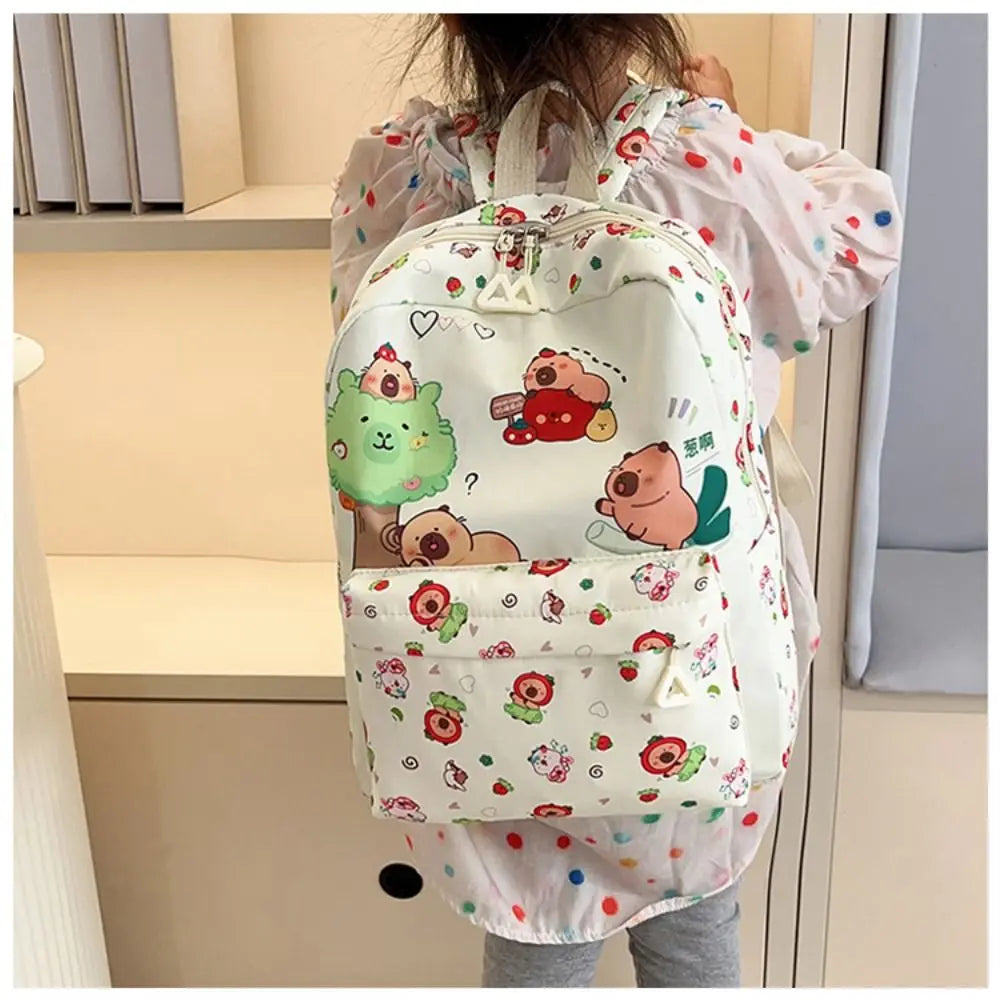 New Nylon Backpack Large Capacity Lightweight Shoulders Bag Alleviate Burden Waterproof Schoolbag Back To School