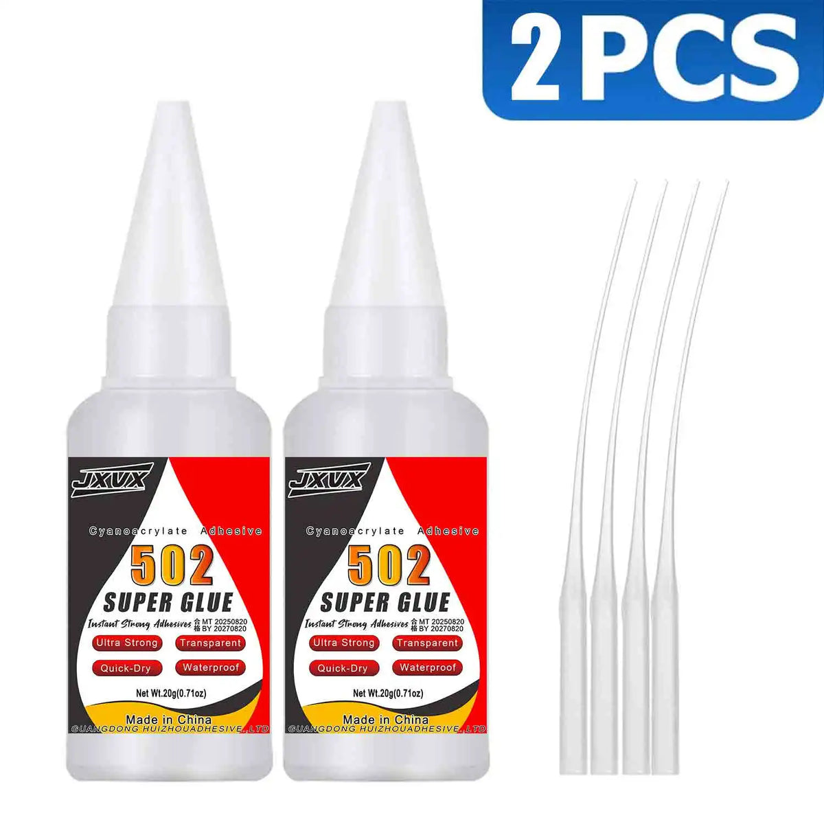 502 Super Glue Quick-drying Strong Cyanoacrylate Glue is used for diy handicraft repair of metal, wood, plastic and ceramics.20g