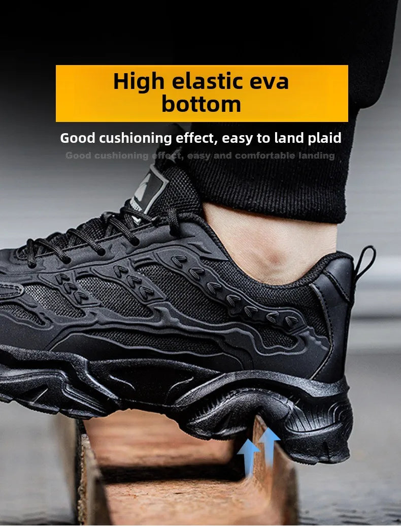 summer breathable safety shoes lightweight work shoes for men women working boots with plastic toe insulation 6KV work sneakers