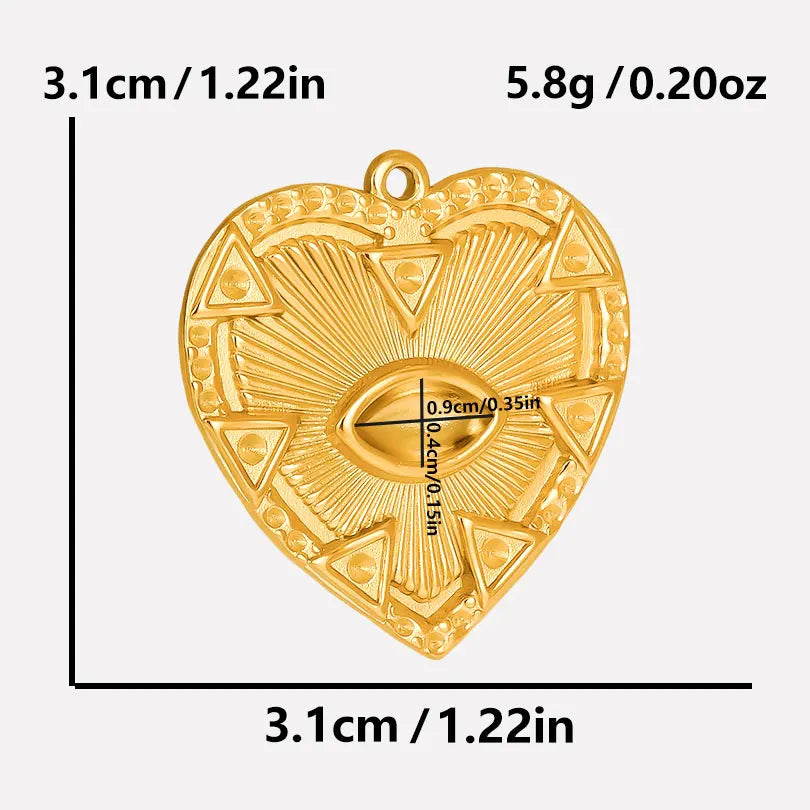 6pcs/Mix Classic Gold/Silver Color Heart Shaped Cross Irregular Shaped Pendant Stainless Steel Diy Women Necklace Accessories