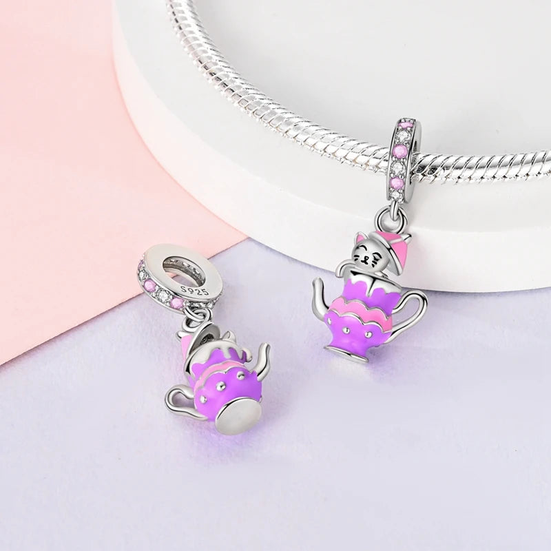 New Original Charm Beads 925 Sterling Silver Butterfly Hot Air Balloon Dangle For Bracelet Women Girl Fine DIY Jewelry Gift