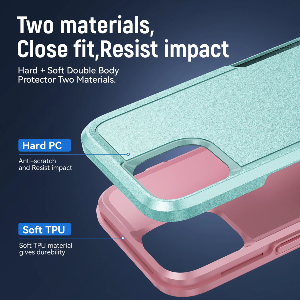Case For iPhone 16 15 14 13 12 11 Pro Max X XS XR 8 7 Plus Heavy Duty Shockproof Anti-Scratch Rugged Protective with Full Cover