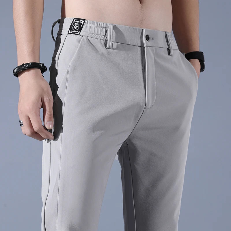 2025 Spring Summer Ultra-thin Men's Stretch Slim Straight Casual Pants High Quality Fashion Breathable Golf Sports Trousers