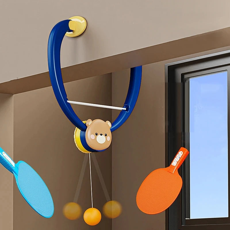 Hanging Table Tennis Trainer Sports Toy With Racket Mini Badminton Tennis Ball Parent-child Interactive Game Indoor Outdoor Kids