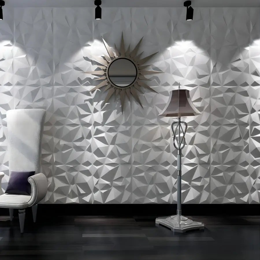(pack of 12)Decorative 3D wall panel with diamond design, 30.48 cm x 30.48 cm