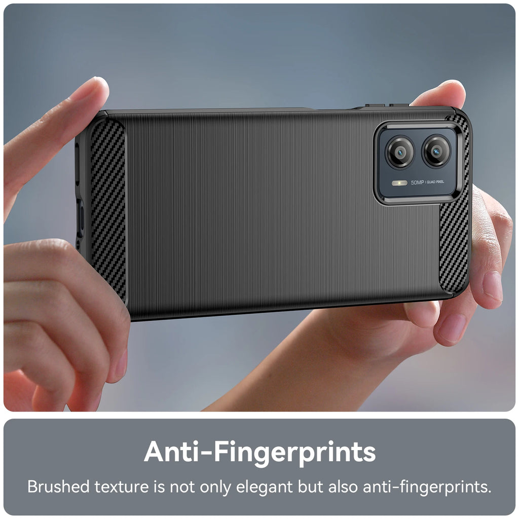 Rubber Carbon Fiber Soft TPU Silicone Back Cover For Motorola Moto G54 G14 G84 G30 G20 G10 G23 G53 G60 G73 G200 G100 Phone Case