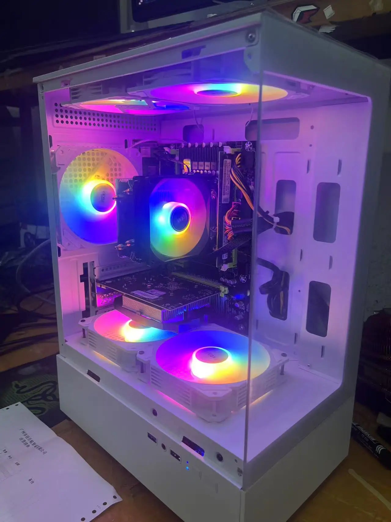 AOTESIER PC Gaming With Core i7 Processor/256G SSD 8GB /16GB RAM 3200MB DDR3/Windows 11 HD Graphics 4600 Graphics/ white
