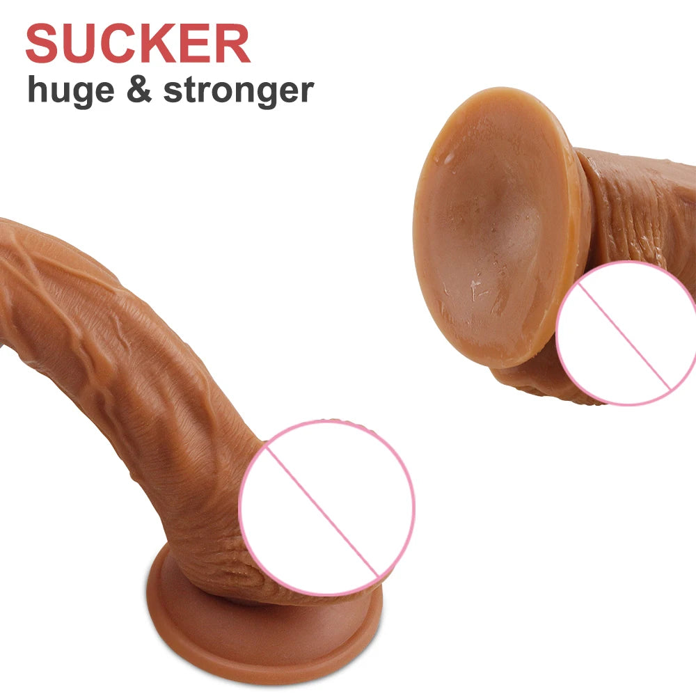 Dildo Realistic Penis With Strong Suction Cup Soft Dildo, Sex Toy For Female Masturbation Adult Supplies