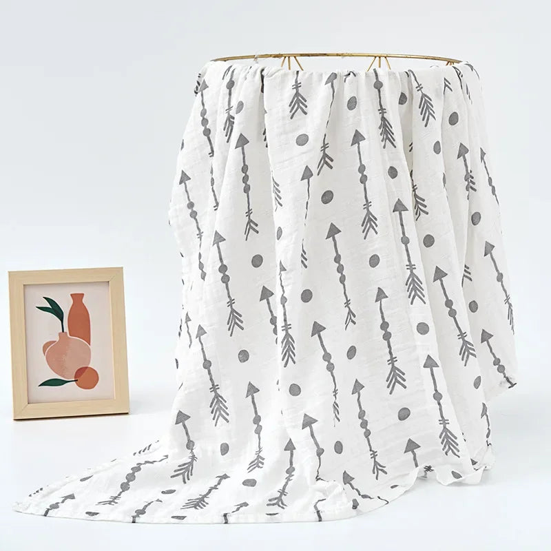 120x110cm Muslin Diaper Baby Blankets Newborn Swaddle Blanket Infant Gauze Bath Towel Baby Warp