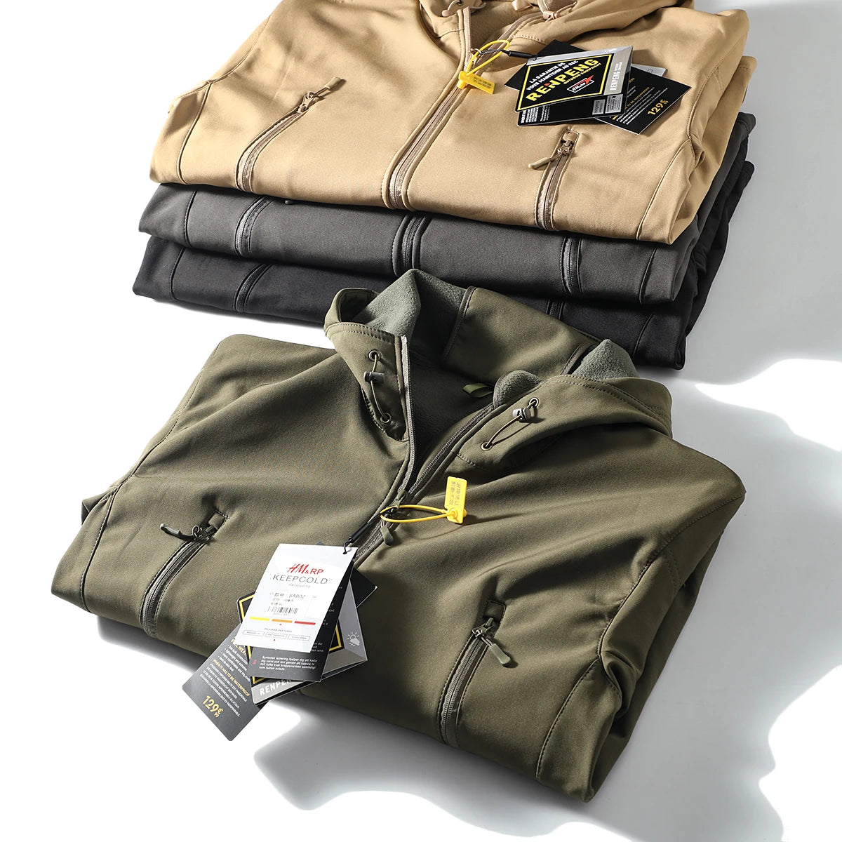 ARC New Storm Jacket Outdoor Sports Camping Mountaineering Fashion Men Plus Cashmere Windproof Waterproof Function Storm Jacket
